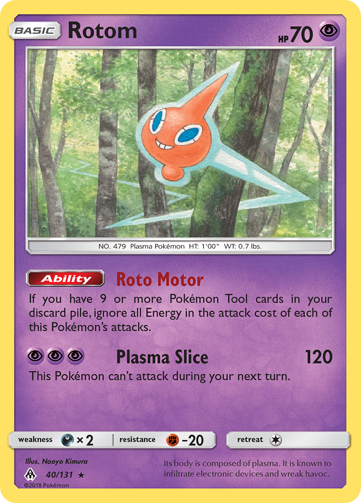 Rotom (40/131) [Sun & Moon: Forbidden Light] Reverse Holofoil