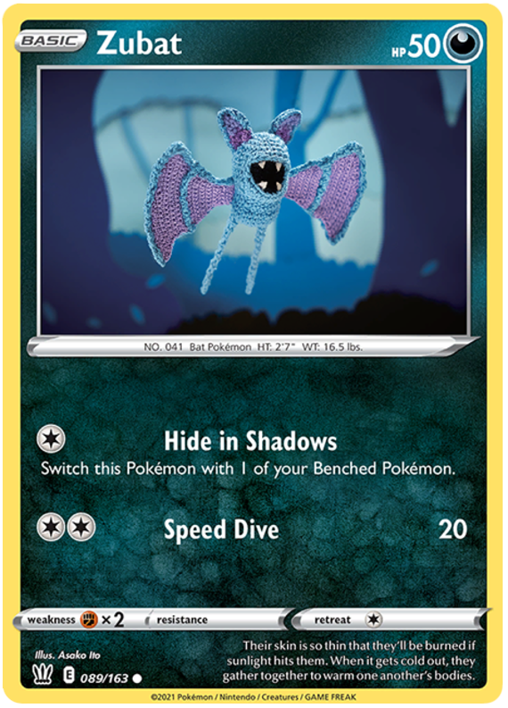 Zubat (089/163) [Sword & Shield: Battle Styles] Reverse Holofoil