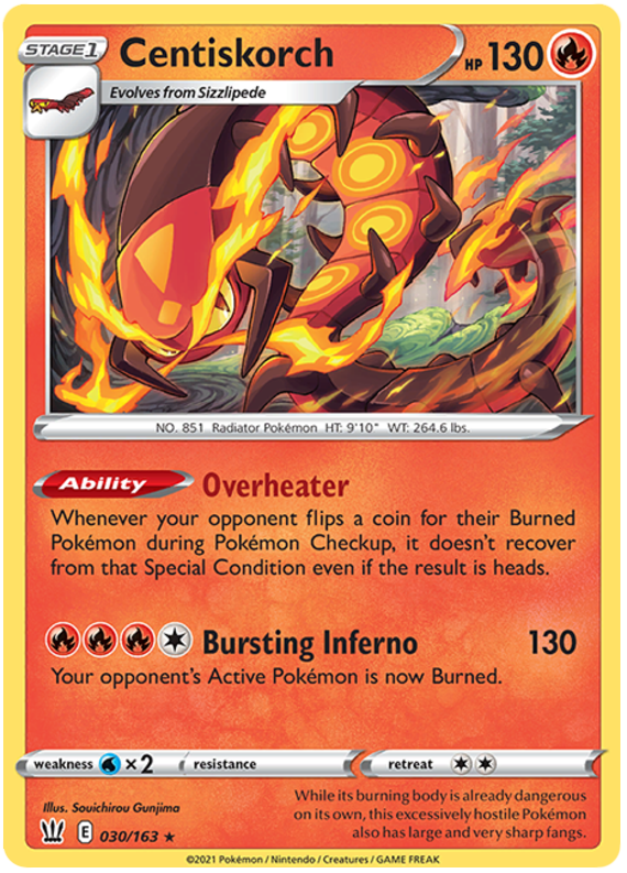 Centiskorch (030/163) [Sword & Shield: Battle Styles] Reverse Holofoil