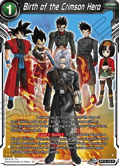 Birth of the Crimson Hero (BT16-122) [Realm of the Gods] Parallel Foil
