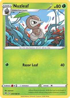 Nuzleaf (011/185) [Sword & Shield: Vivid Voltage] Reverse Holofoil