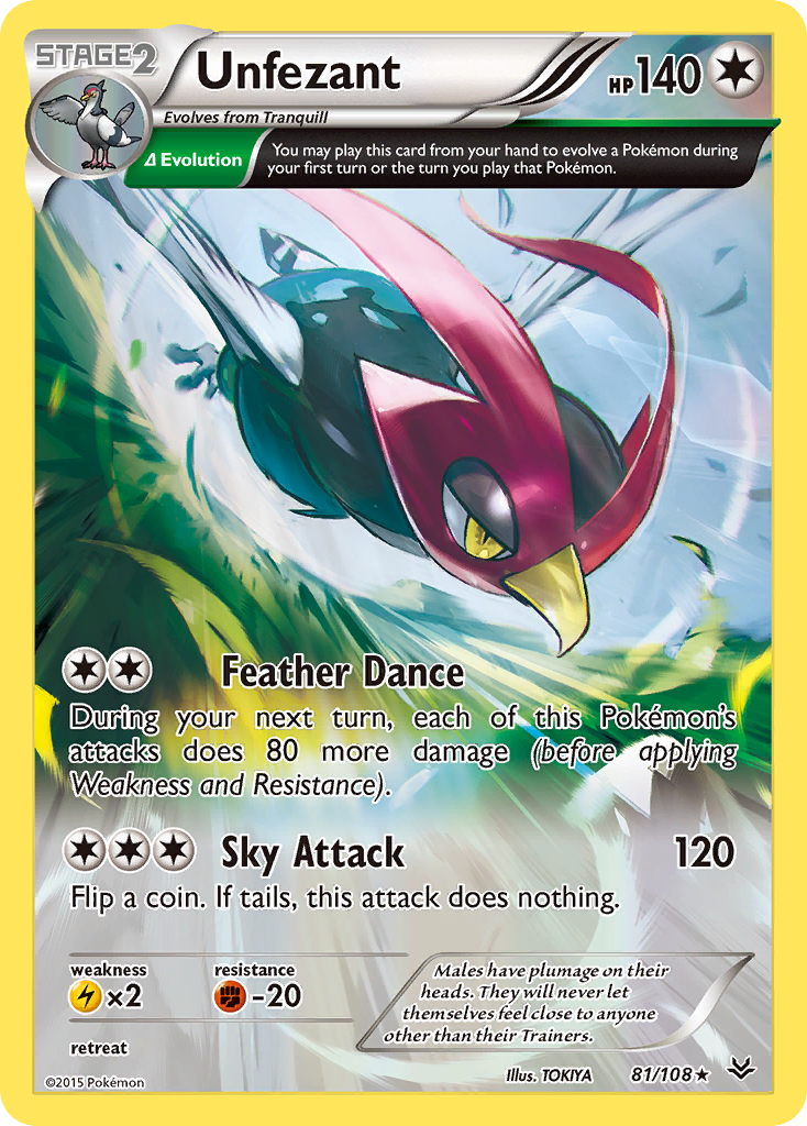 Unfezant (81/108) [XY: Roaring Skies] Reverse Holofoil