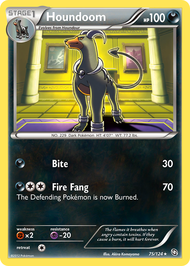 Houndoom (75/124) [Black & White: Dragons Exalted] Reverse Holofoil