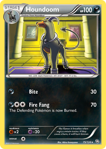 Houndoom (75/124) [Black & White: Dragons Exalted] Reverse Holofoil