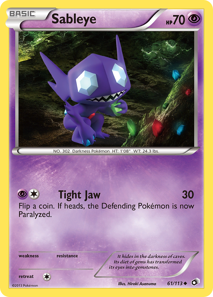 Sableye (61/113) [Black & White: Legendary Treasures] Reverse Holofoil