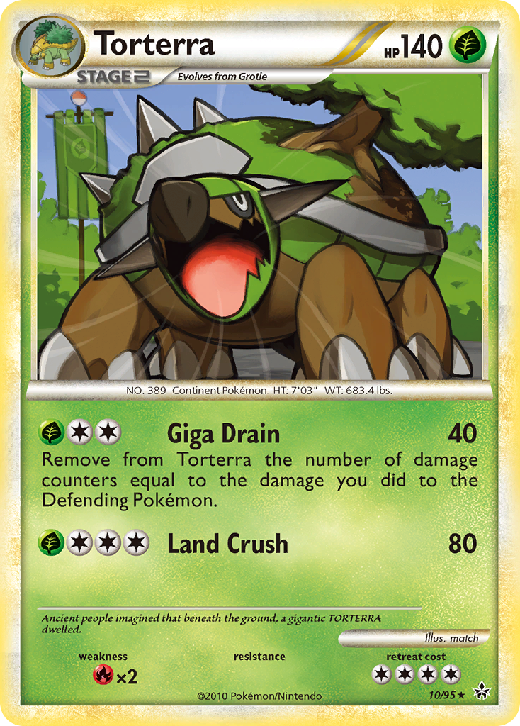Torterra (10/95) [HeartGold & SoulSilver: Unleashed] Reverse Holofoil