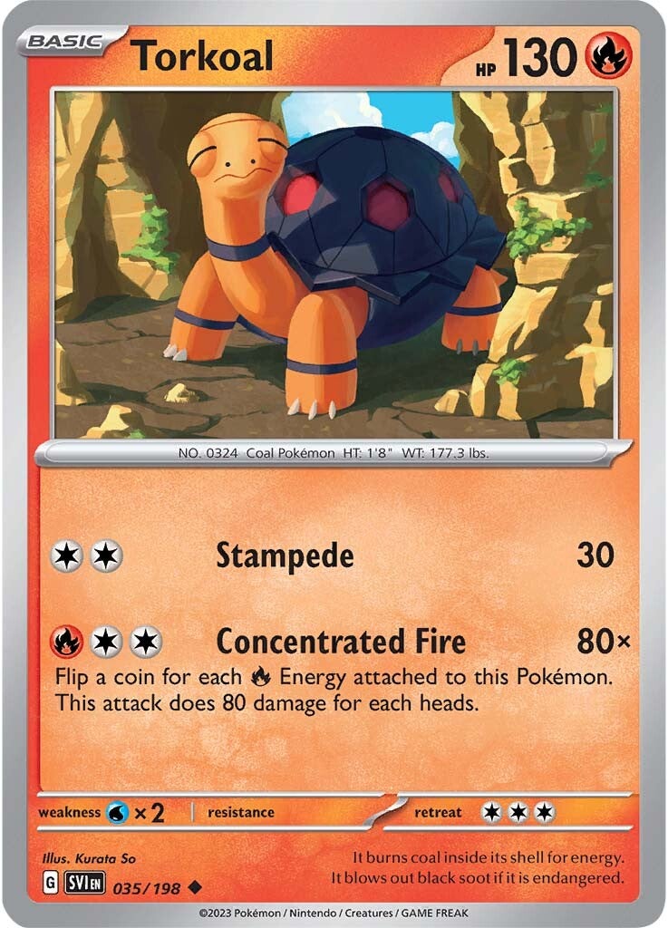 Torkoal (035/198) [Scarlet & Violet: Base Set] Reverse Holofoil