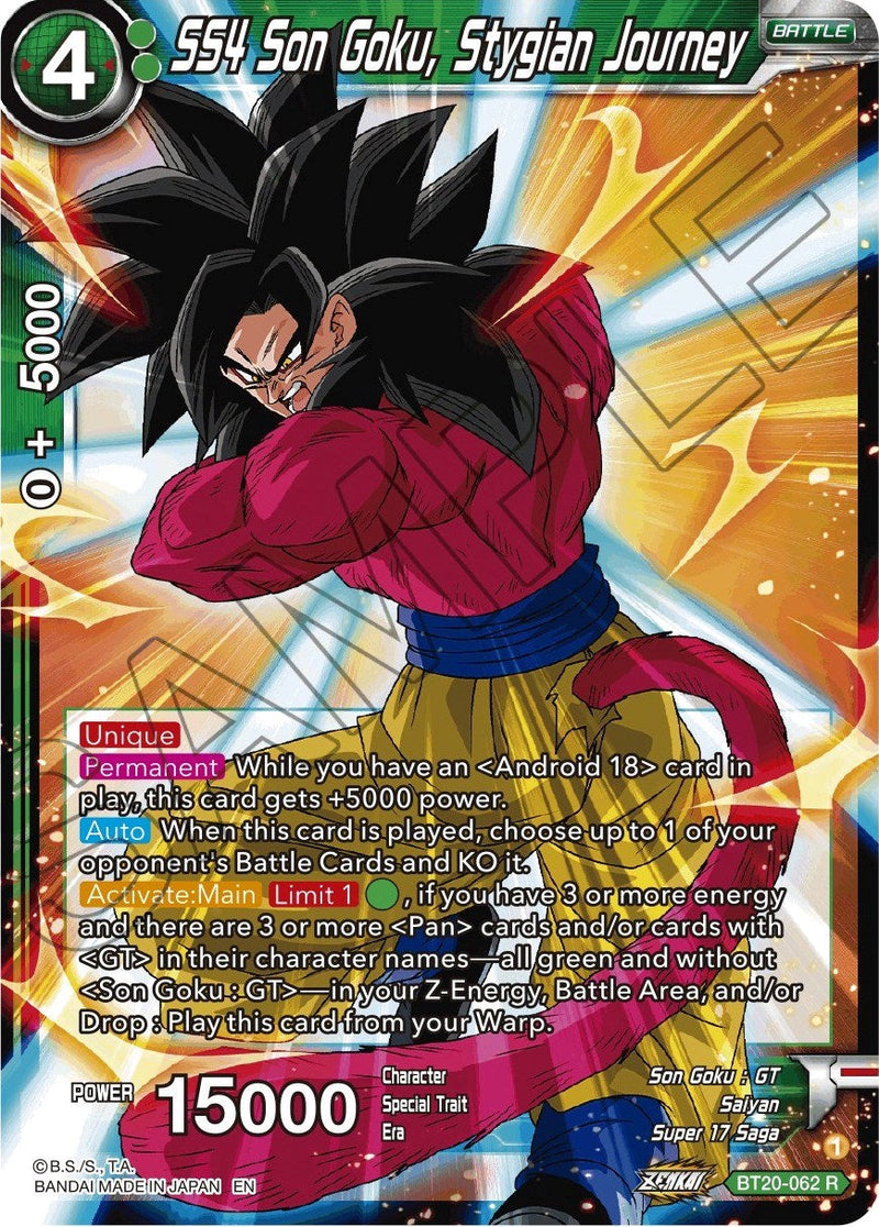 SS4 Son Goku, Stygian Journey (BT20-062) [Power Absorbed] Parallel Foil