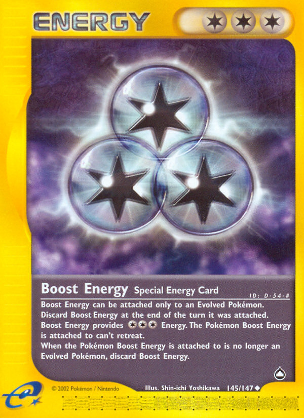 Boost Energy (145/147) [Aquapolis] Reverse Holofoil