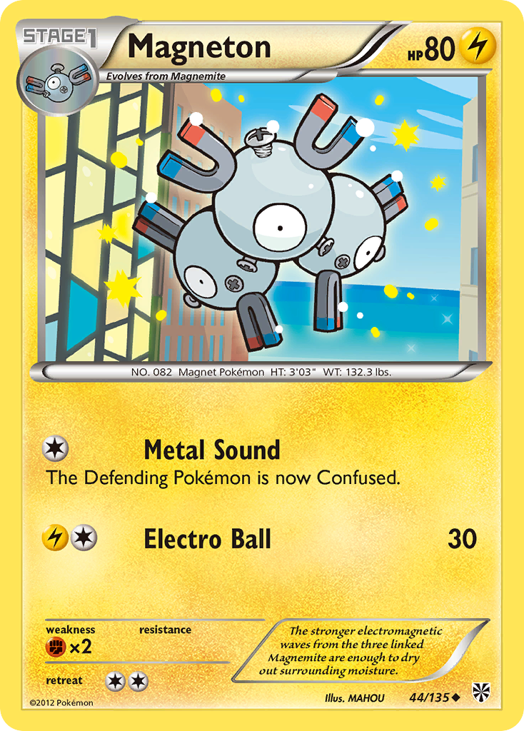 Magneton (44/135) [Black & White: Plasma Storm] Reverse Holofoil