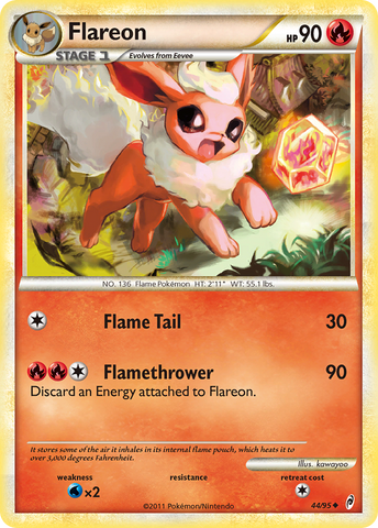 Flareon (44/95) [HeartGold & SoulSilver: Call of Legends] Reverse Holofoil