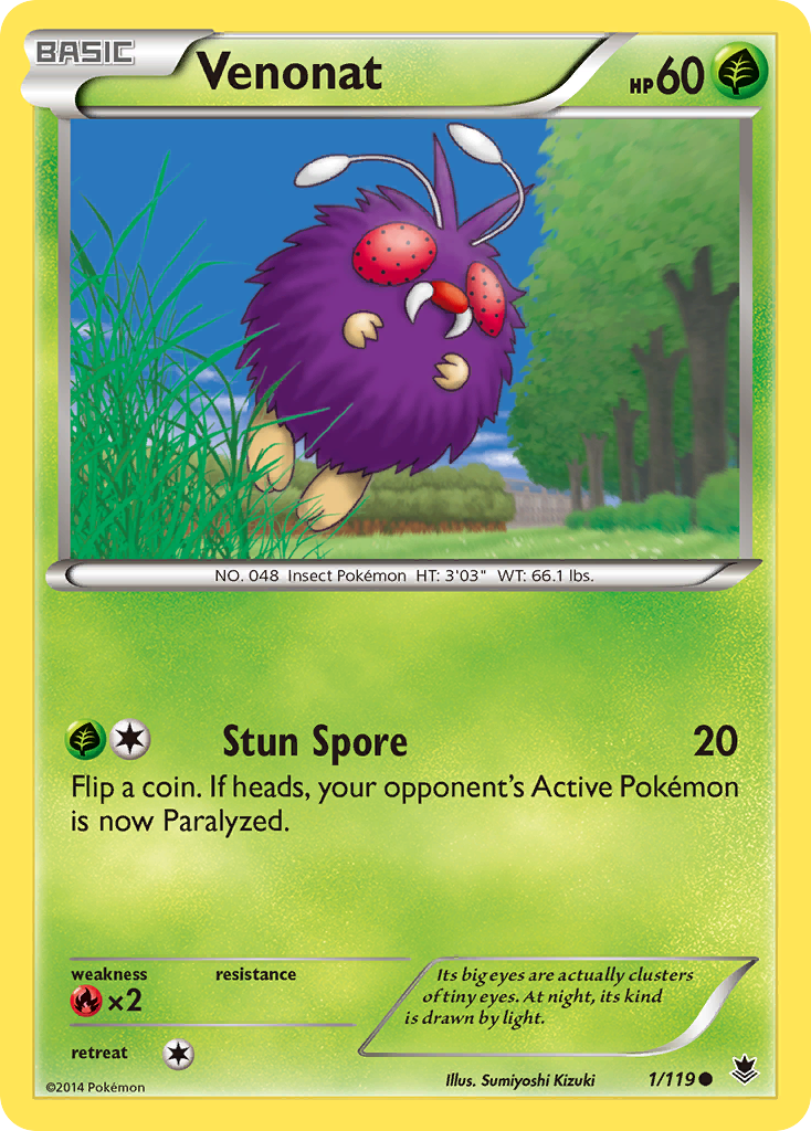 Venonat (1/119) [XY: Phantom Forces] Reverse Holofoil