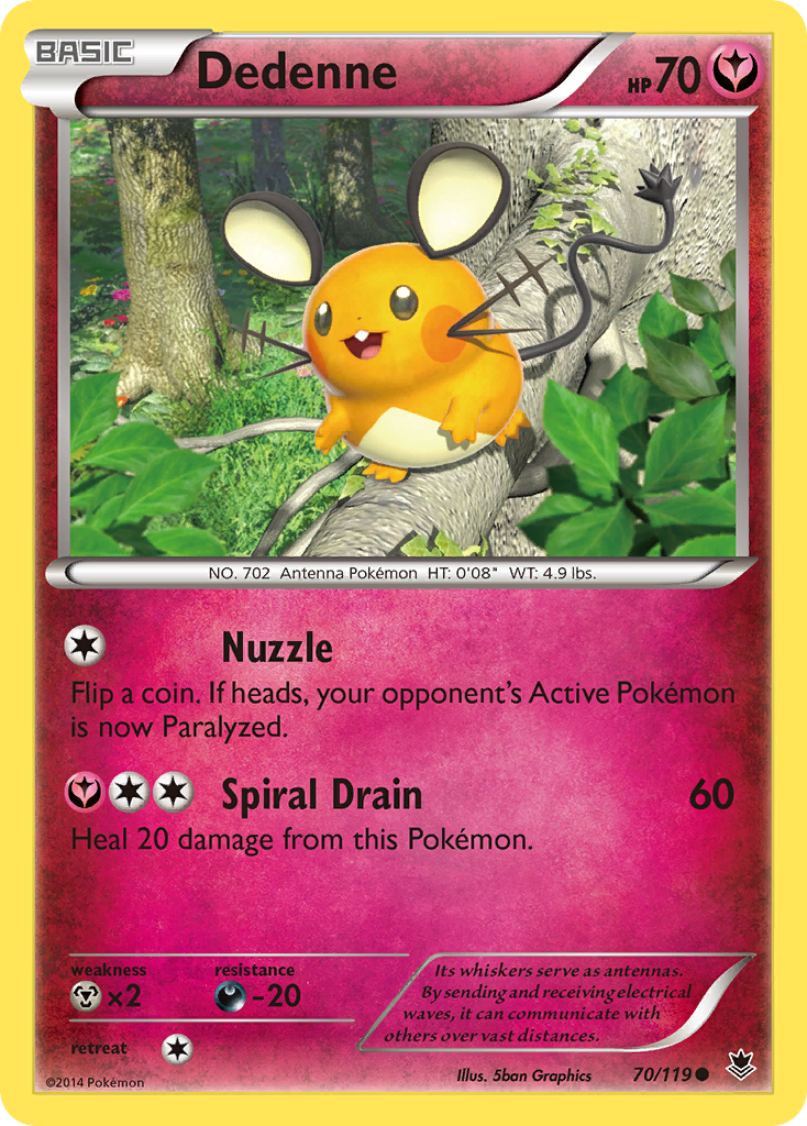 Dedenne (70/119) [XY: Phantom Forces] Reverse Holofoil