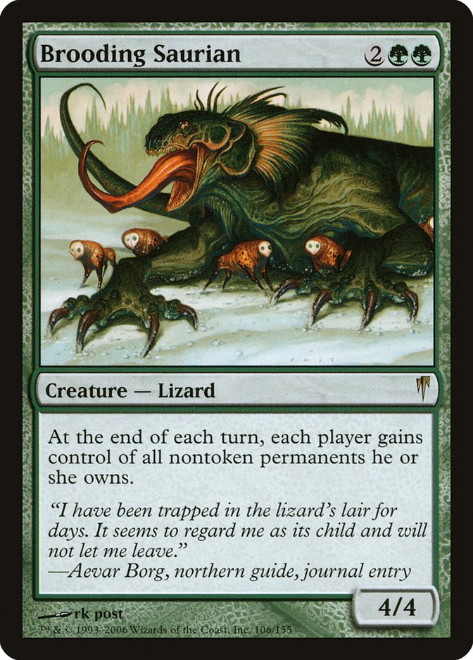 Brooding Saurian [Coldsnap] Foil