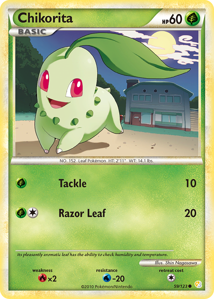 Chikorita (59/123) [HeartGold & SoulSilver: Base Set] Reverse Holofoil