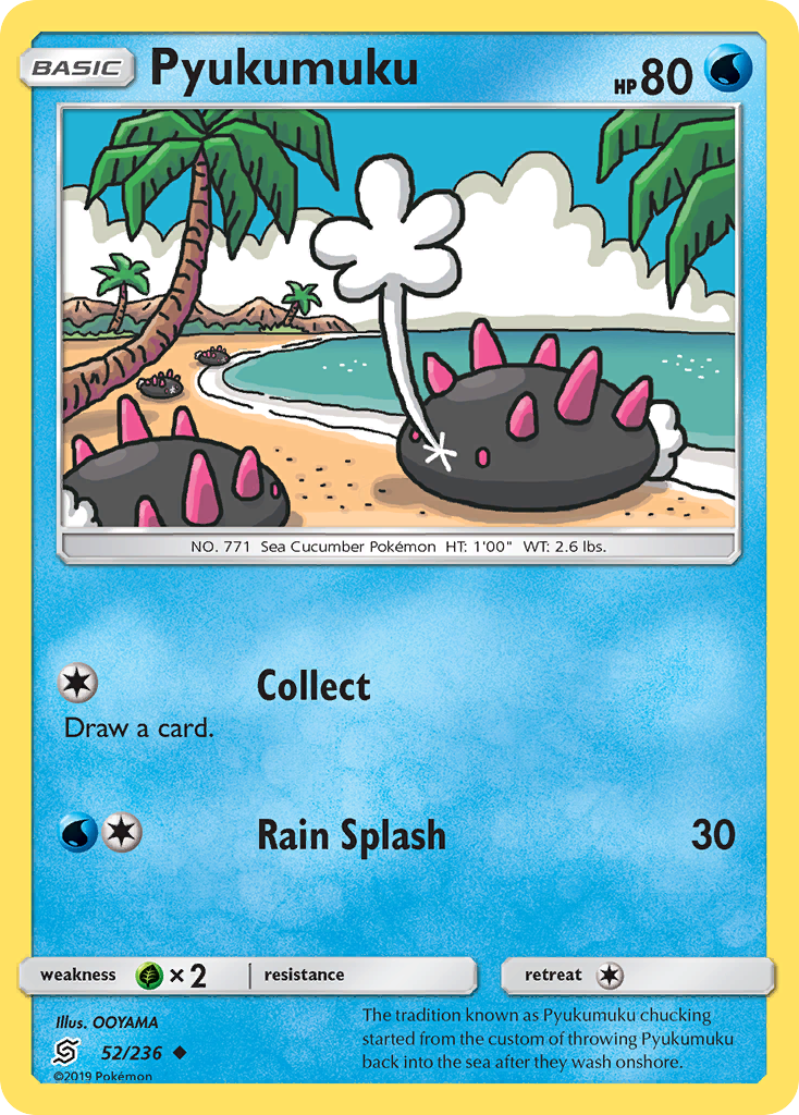 Pyukumuku (52/236) [Sun & Moon: Unified Minds] Reverse Holofoil