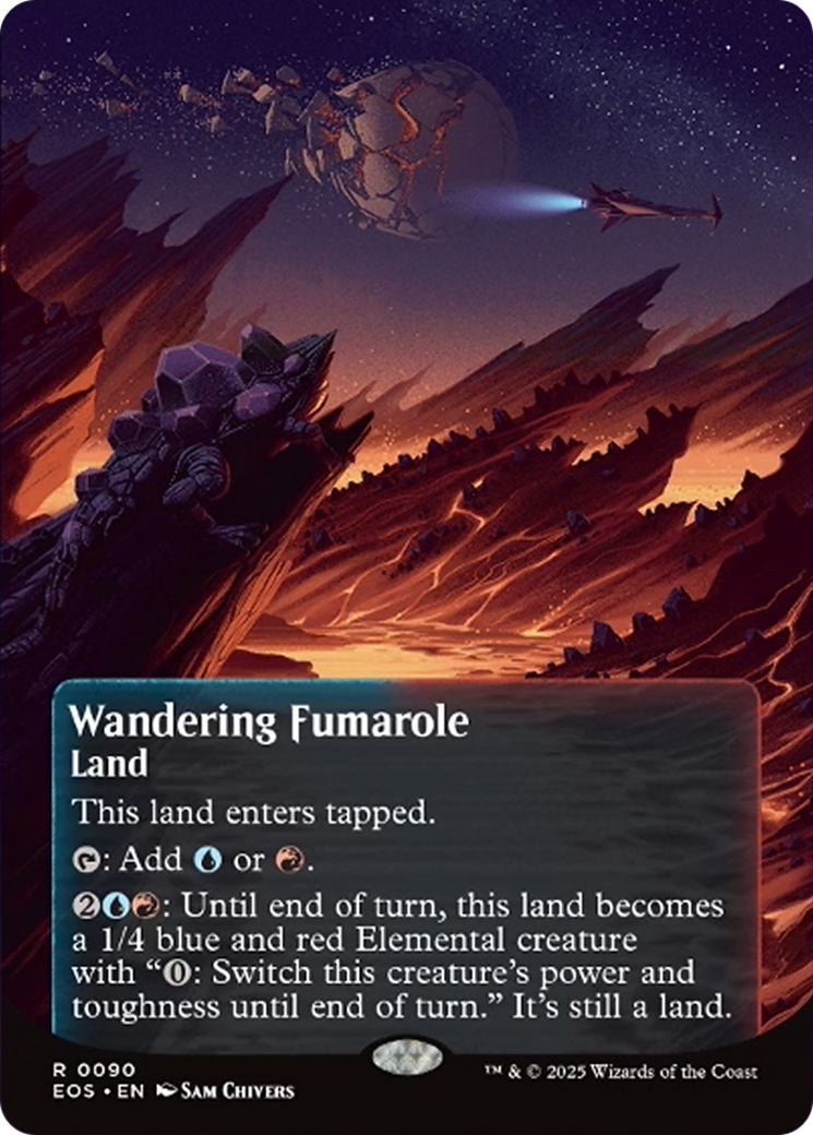 Wandering Fumarole (0090) (Borderless) [Edge of Eternities: Stellar Sights] Foil