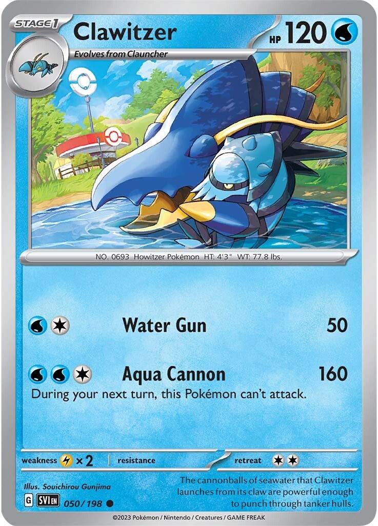 Clawitzer (050/198) [Scarlet & Violet: Base Set] Reverse Holofoil