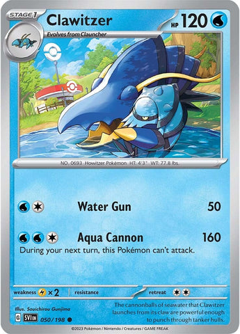 Clawitzer (050/198) [Scarlet & Violet: Base Set] Reverse Holofoil