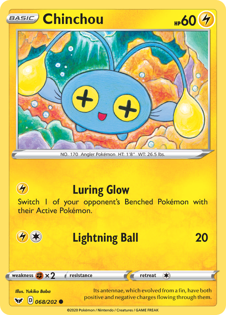 Chinchou (068/202) [Sword & Shield: Base Set] Reverse Holofoil