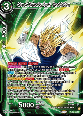 Prince of Destruction Vegeta, Proud Defiance (EX21-09) [5th Anniversary Set] Parallel Foil