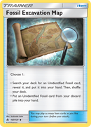 Fossil Excavation Map (107/131) [Sun & Moon: Forbidden Light] Reverse Holofoil