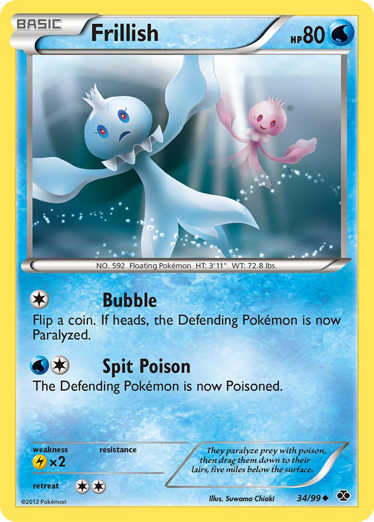 Frillish (34/99) [Black & White: Next Destinies] Reverse Holofoil