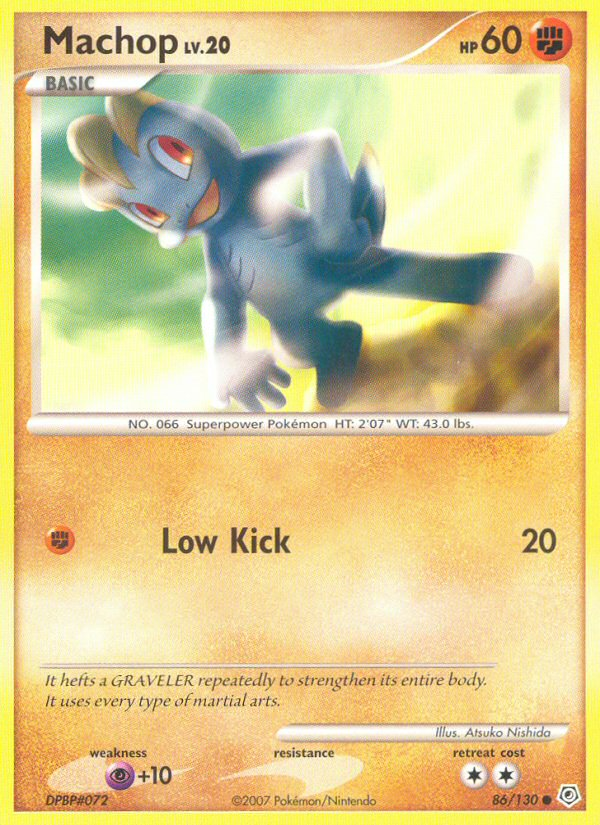Machop (86/130) [Diamond & Pearl: Base Set] Reverse Holofoil