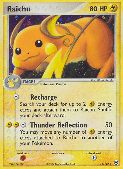 Raichu (12/112) [EX: FireRed & LeafGreen] Reverse Holofoil