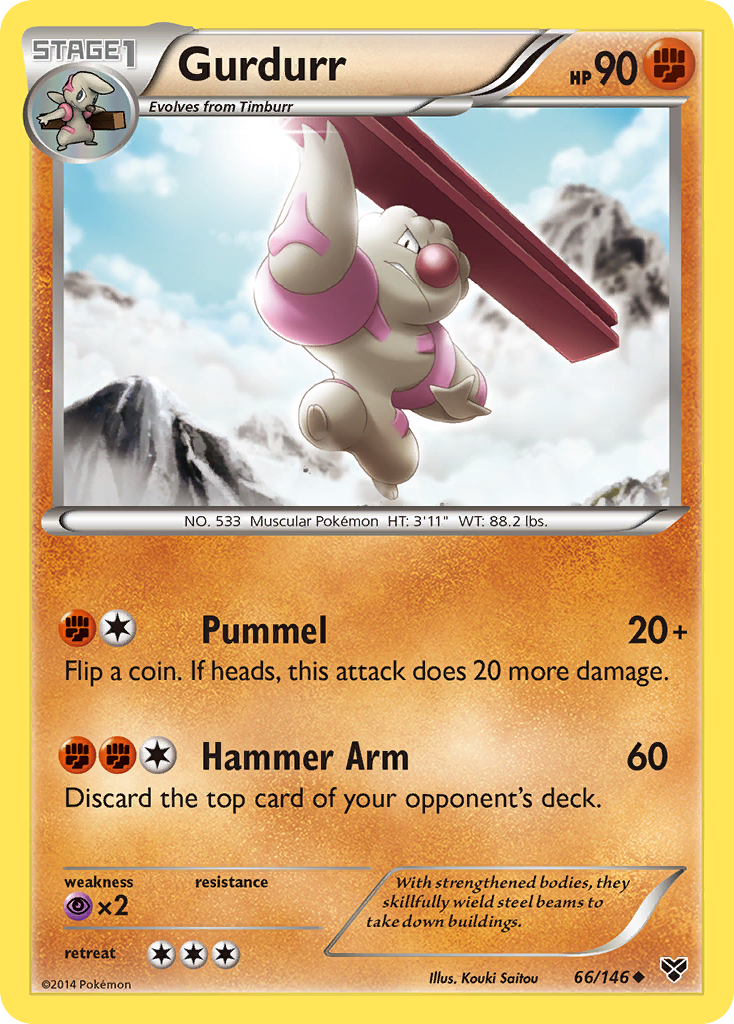 Gurdurr (66/146) [XY: Base Set] Reverse Holofoil