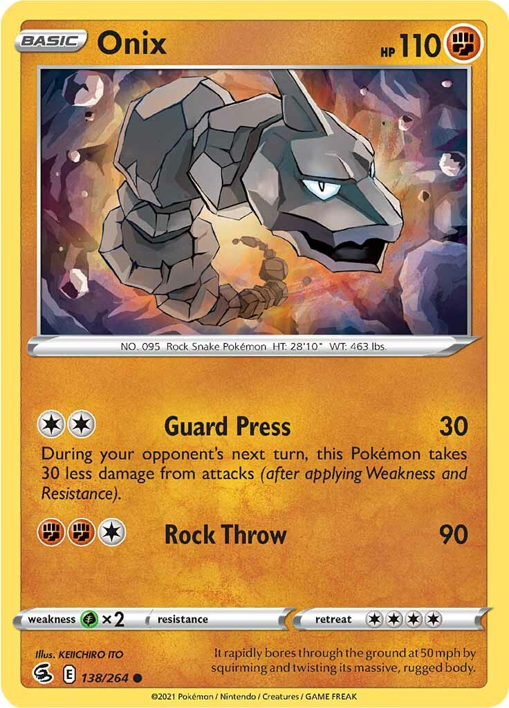 Onix (138/264) [Sword & Shield: Fusion Strike] Reverse Holofoil
