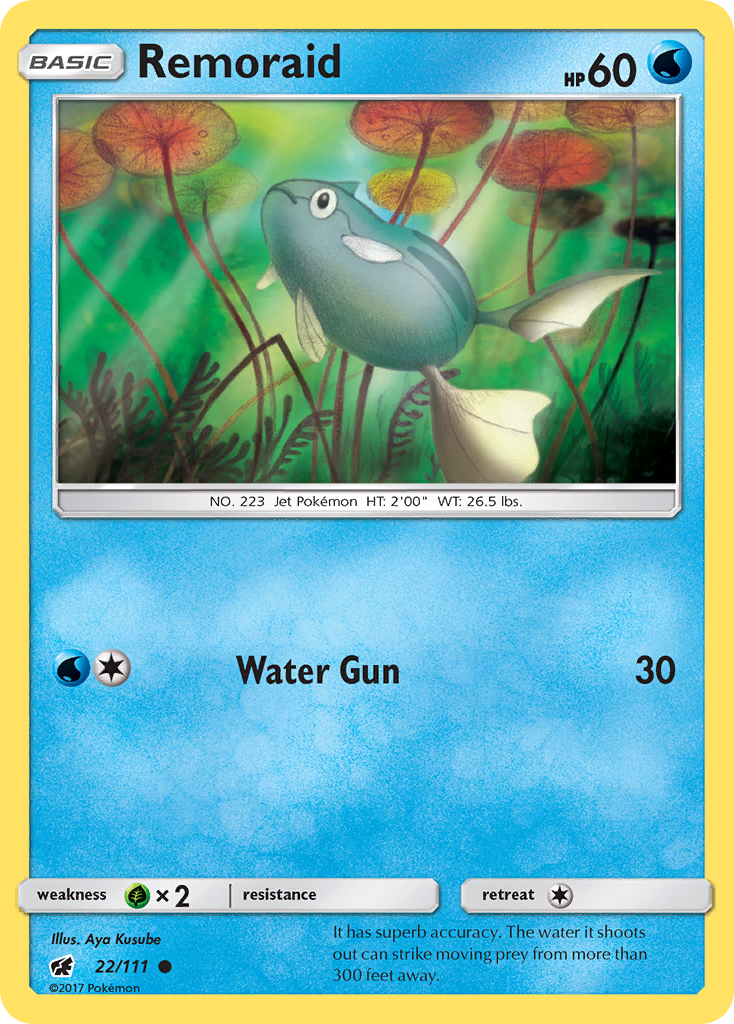 Remoraid (22/111) [Sun & Moon: Crimson Invasion] Reverse Holofoil