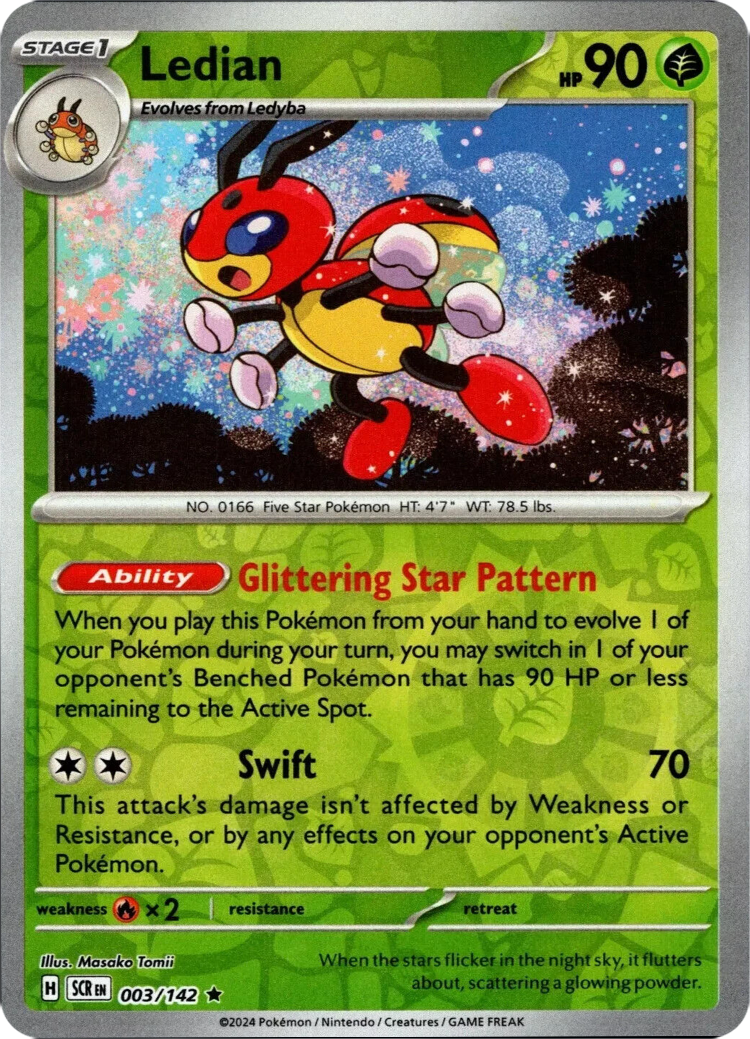 Ledian (003/142) [Scarlet & Violet: Stellar Crown] Reverse Holofoil