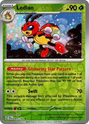 Ledian (003/142) [Scarlet & Violet: Stellar Crown] Reverse Holofoil
