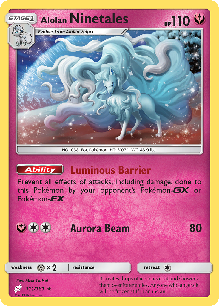 Alolan Ninetales (111/181) [Sun & Moon: Team Up] Reverse Holofoil