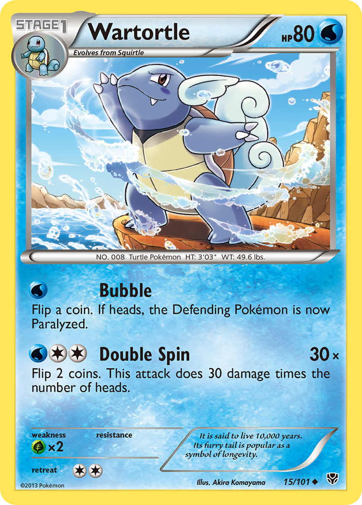 Wartortle (15/101) [Black & White: Plasma Blast] Reverse Holofoil