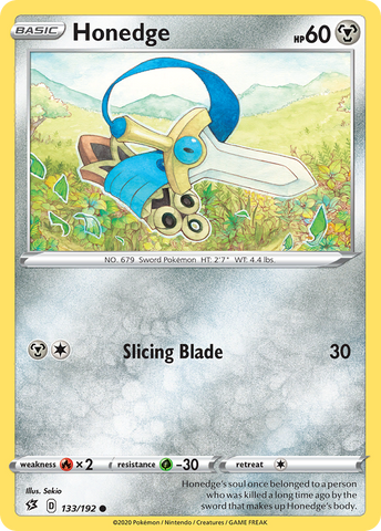 Honedge (133/192) [Sword & Shield: Rebel Clash] Reverse Holofoil