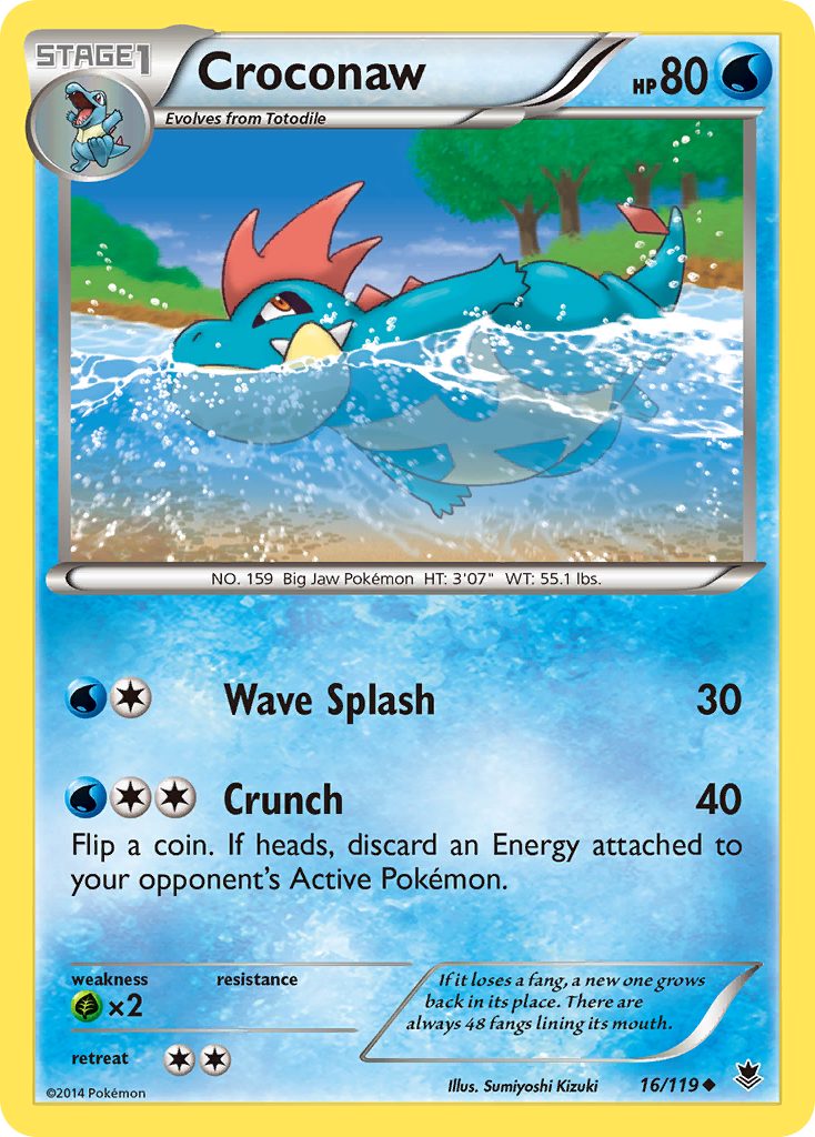 Croconaw (16/119) [XY: Phantom Forces] Reverse Holofoil
