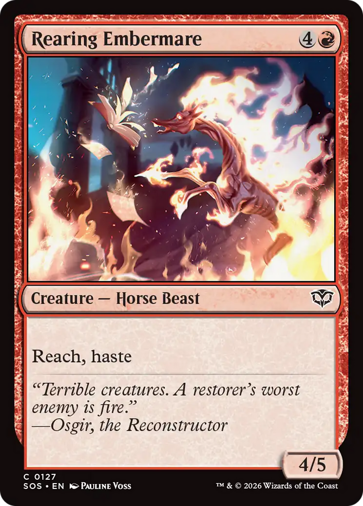 Rearing Embermare [Secrets of Strixhaven] Foil