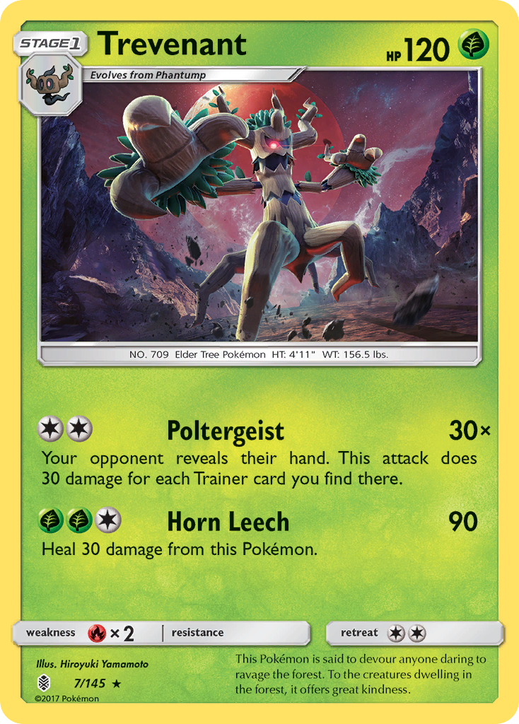Trevenant (7/145) [Sun & Moon: Guardians Rising] Reverse Holofoil