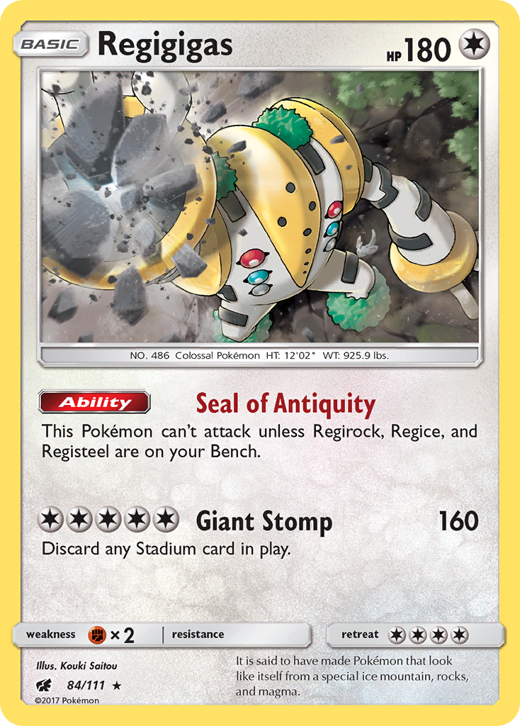Regigigas (84/111) [Sun & Moon: Crimson Invasion] Reverse Holofoil