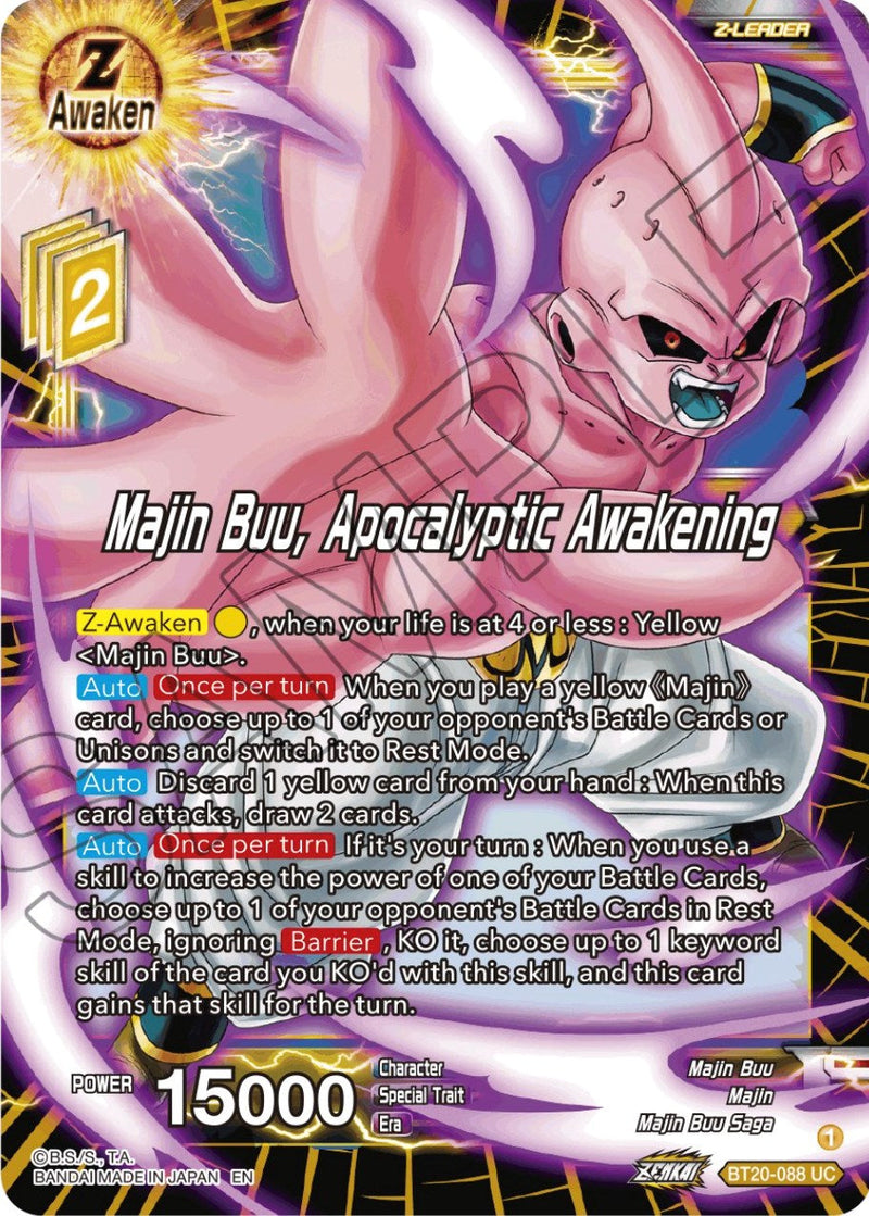 Majin Buu, Apocalyptic Awakening (BT20-088) [Power Absorbed] Parallel Foil
