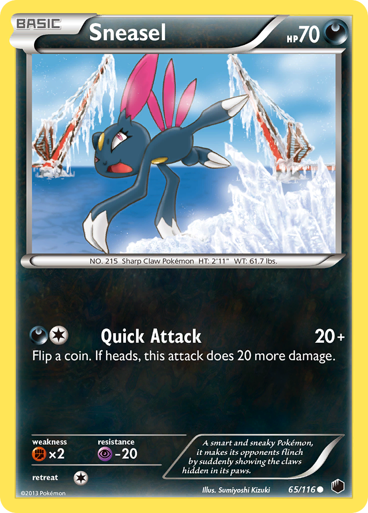 Sneasel (65/116) [Black & White: Plasma Freeze] Reverse Holofoil