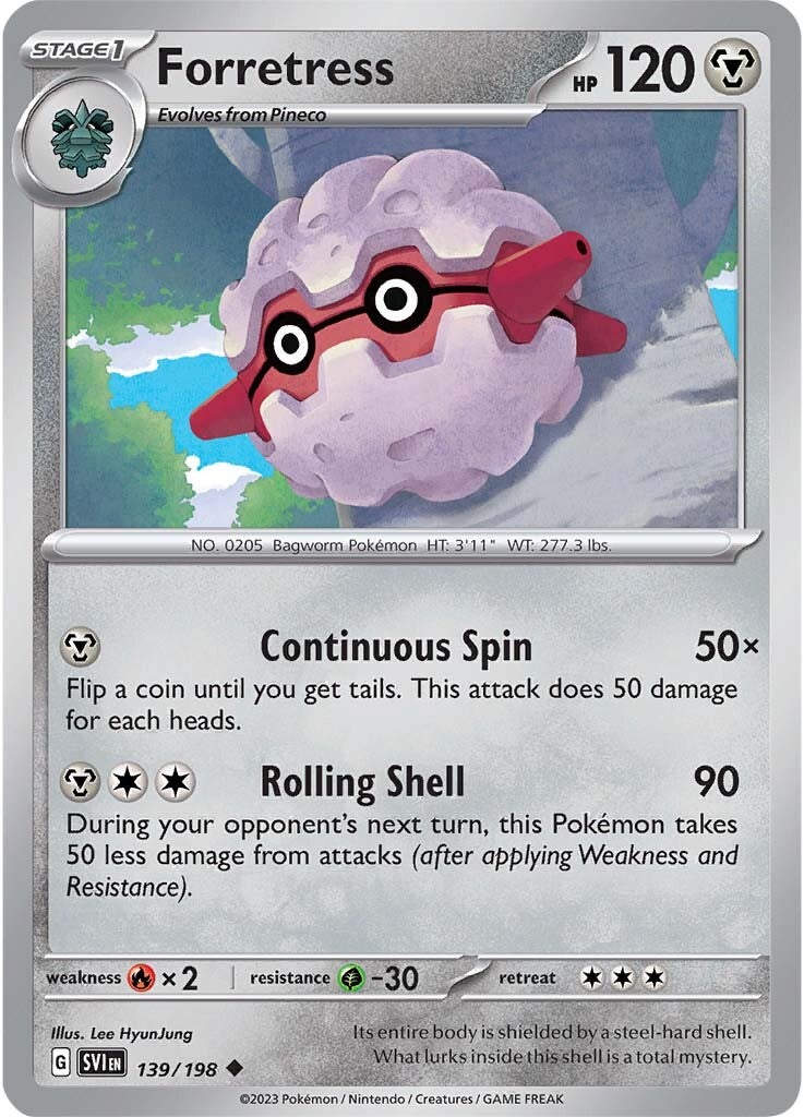 Forretress (139/198) [Scarlet & Violet: Base Set] Reverse Holofoil