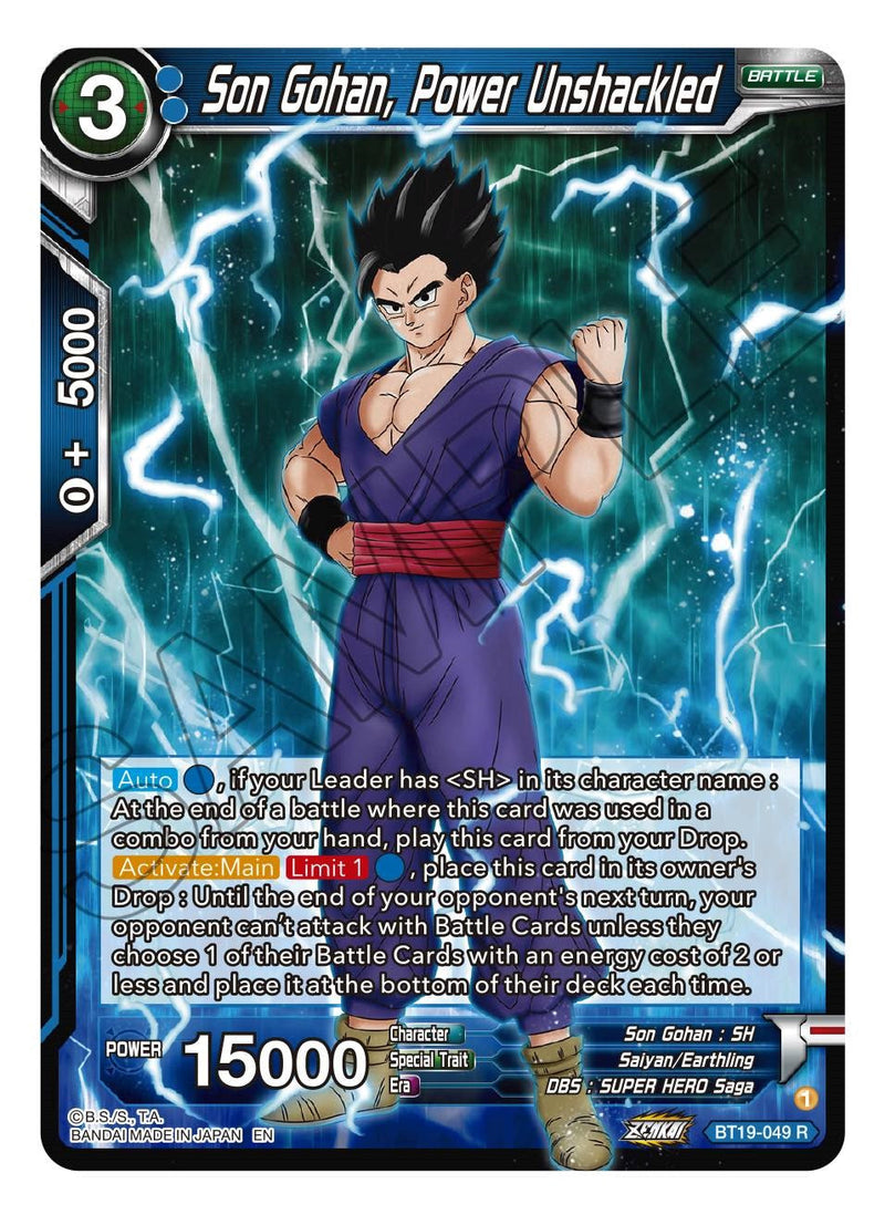 Son Gohan, Power Unshackled (BT19-049) [Fighter's Ambition] Parallel Foil