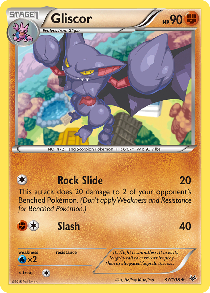 Gliscor (37/108) [XY: Roaring Skies] Reverse Holofoil