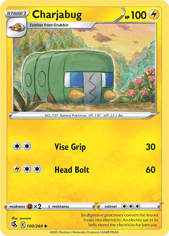 Charjabug (100/264) [Sword & Shield: Fusion Strike] Reverse Holofoil