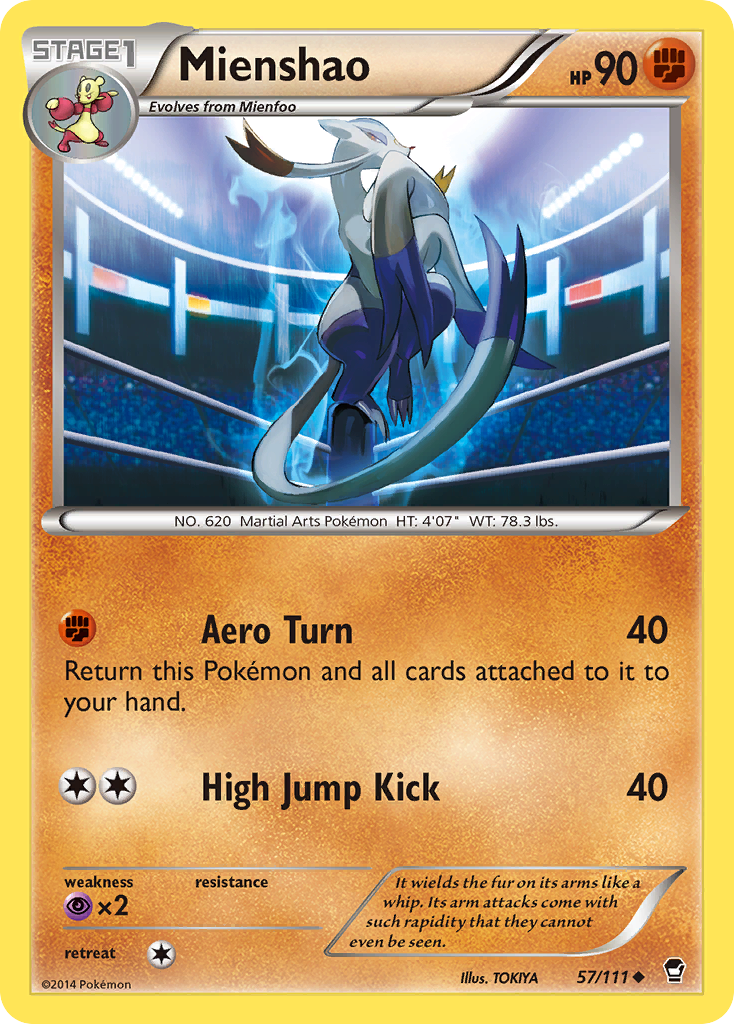 Mienshao (57/111) [XY: Furious Fists] Reverse Holofoil