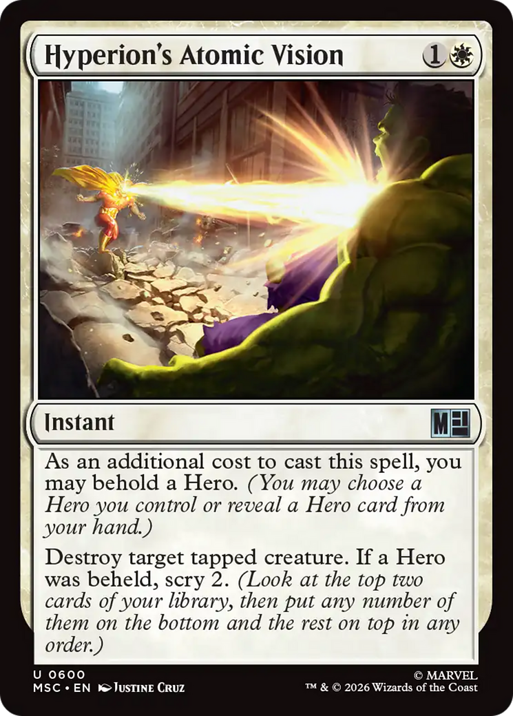 Hyperion's Atomic Vision [Marvel Super Heroes Commander] Foil