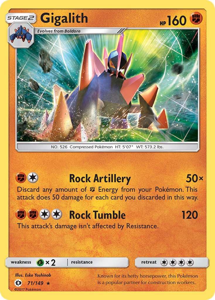 Gigalith (71/149) [Sun & Moon: Base Set] Reverse Holofoil